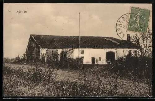 AK Serolle, Ortspartie mit Bauerngehöft