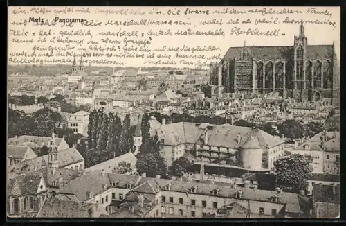 AK Metz, Panoramablick auf die Stadt