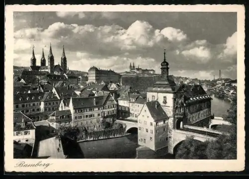 AK Bamberg, Totalansicht aus der Vogelschau