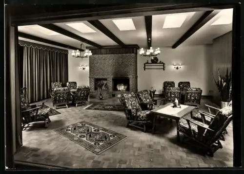 AK Walsrode, Rats Café, Kaminzimmer, Inh. W. H. Kopp, Langestrasse 4