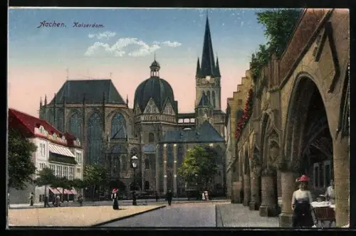 AK Aachen, Kaiserdom, Panorama