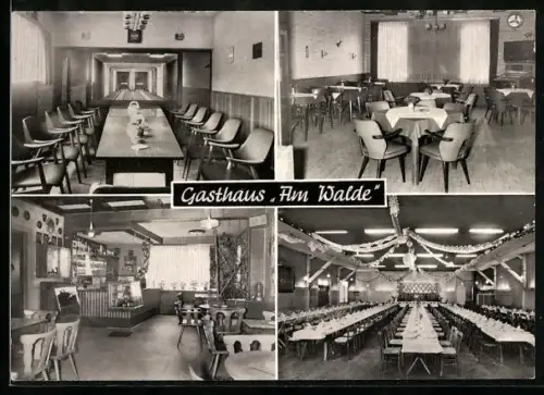 AK Düshorn, Gasthaus Am Walde, Inh. G. Urban, Innenansichten