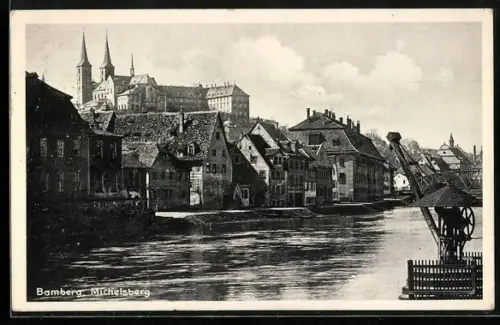 AK Bamberg, Michelsberg, Altstadt, alter Kran