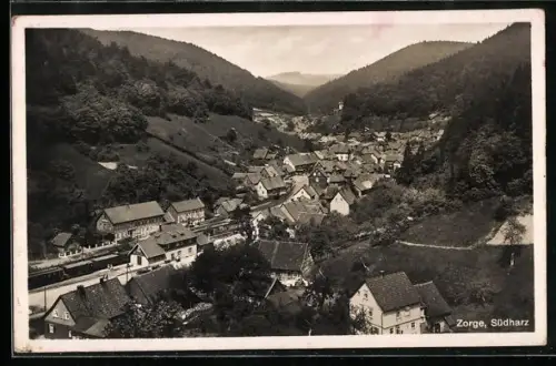 AK Zorge, Südharz, Ortsansicht im Tal