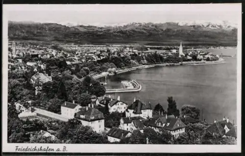 AK Friedrichshafen a. B., Uferpromenade, Stadtansicht, Bodensee