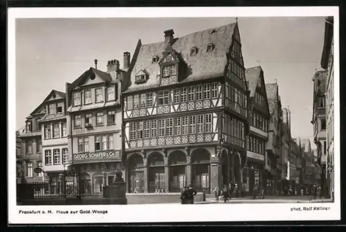 AK Frankfurt a. M., Haus zur Gold.Waage