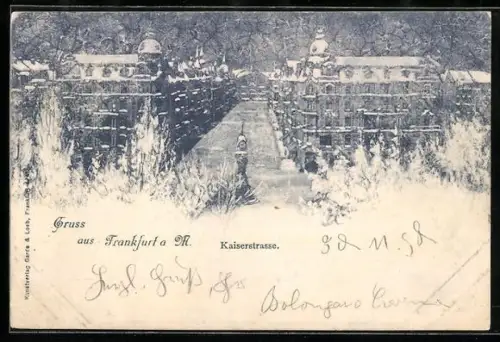 Künstler-AK Frankfurt a. M., Kaiserstrasse