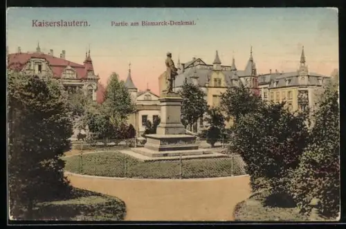 AK Kaiserslautern, Partie am Bismarck-Denkmal