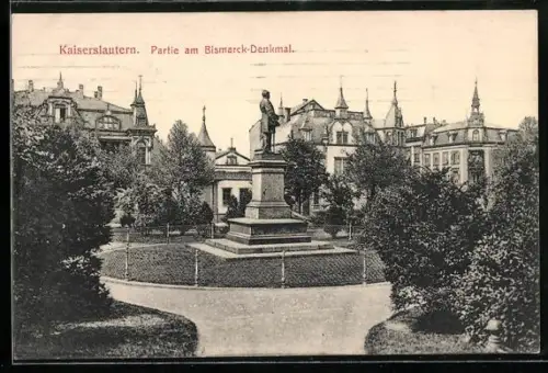 AK Kaiserslautern, Partie am Bismarck-Denkmal
