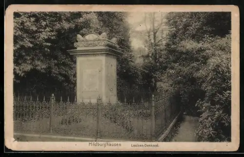 AK Hildburghausen, Louisen-Denkmal