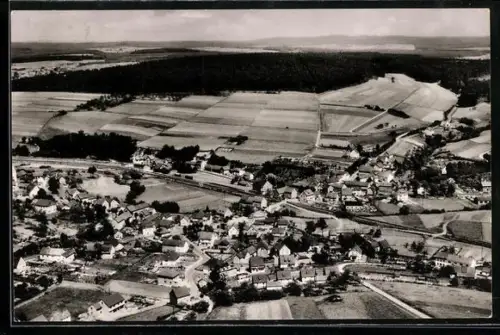 AK Raubach im Westerwald, Ortsansicht, Felder, Wald