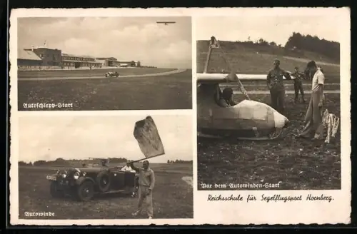 AK Hornberg, Segelfliegerlager, Autowinde, Autoschlepp-Start, Segelflugzeug