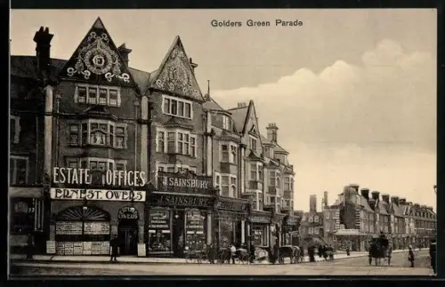 AK London, Golders Green Parade