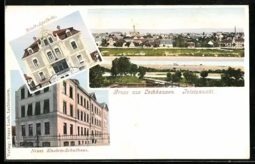 AK Lechhausen, Stadt-Apotheke, Neues Knaben-Schulhaus