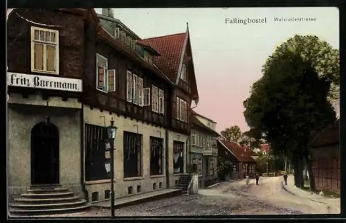 Goldfenster-AK Fallingbostel, Partie in der Walsroderstrasse