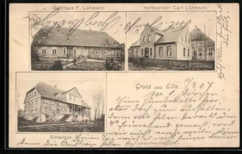 AK Ahlden-Eilte, Gasthaus F. Lühmann, Bes. Carl Lühmann, Rittergut