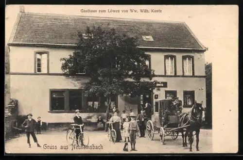 AK Neuhemsbach, Gasthaus zum Löwen, Bes. Ww. Wilh. Kuntz