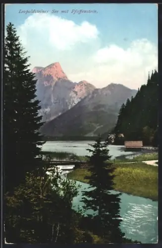AK Eisenerz / Leopoldsteiner See, Leopoldsteiner See mit Pfaffenstein