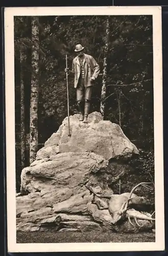 AK Bad Ischl /Salzkammergut, Kaiser-Jagddenkmal
