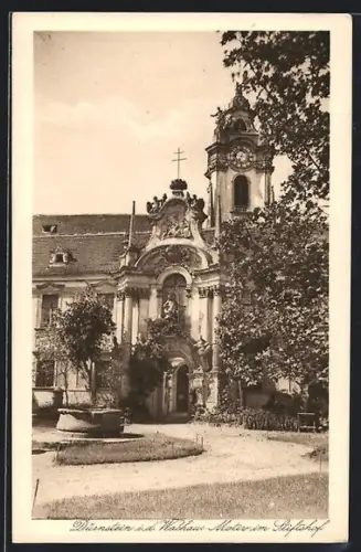 AK Dürnstein in der Wachau, Kirchenportal im Prandauerhof