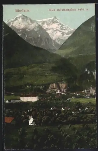 AK Bludenz, Blick auf Scesaplana