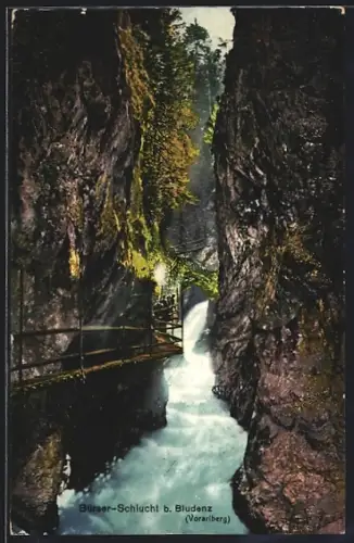 AK Bludenz /Vorlarlberg, Blick in die Bürser-Schlucht