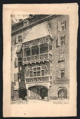 Künstler-AK Innsbruck, Goldenes Dachl