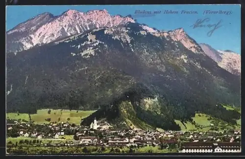 AK Bludenz /Vorarlberg, Panorama mit Hohen Frassen