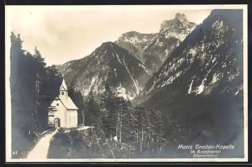 AK Brand /Vorarlberg, Maria Gnaden-Kapelle im Brandnertal