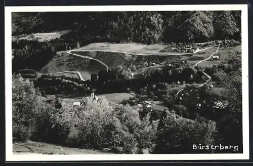 AK Bürserberg, Panorama mit Kirche und Gehöften