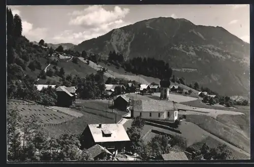 AK Bürserberg, Ort mit Kirche und Bergpanorama