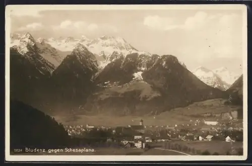 AK Bludenz, Bergpanorama mit Schesaplana