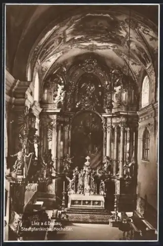 AK Linz a. d. Donau, Stadtpfarrkirche, Hochaltar
