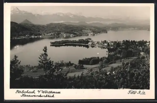 AK Pörtschach a. Wörthersee, Karawankenblick