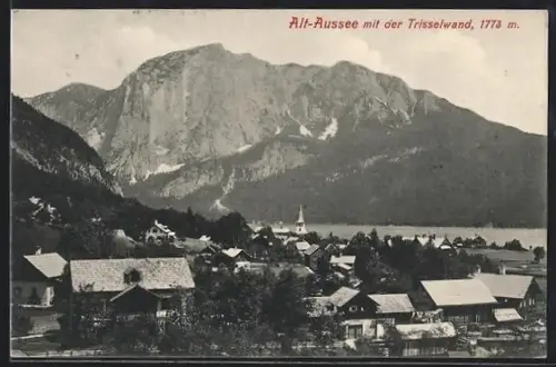 AK Alt-Aussee, Ortsansicht mit der Trisselwand