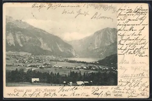 AK Alt-Aussee, Panorama mit See und Loser