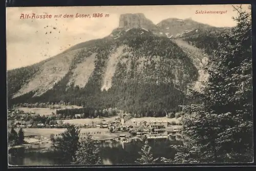 AK Alt-Aussee /Salzkammergut, Panorama mit dem Loser