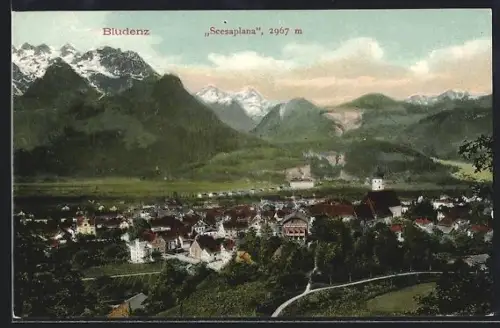 AK Bludenz, Panorama mit Seesaplana
