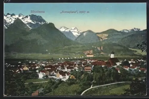 AK Bludenz, Panorama mit Scesaplana