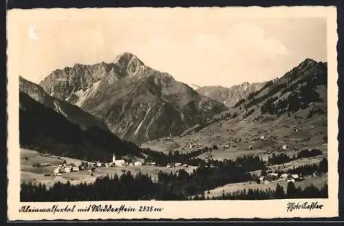 AK Riezlern /Kleinwalsertal, Panorama mit Widderstein