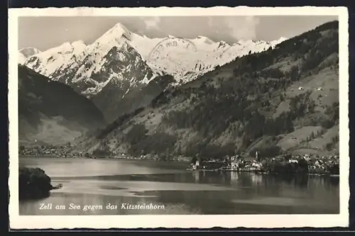 AK Zell am See, Panorama mit See und Kitzsteinhorn