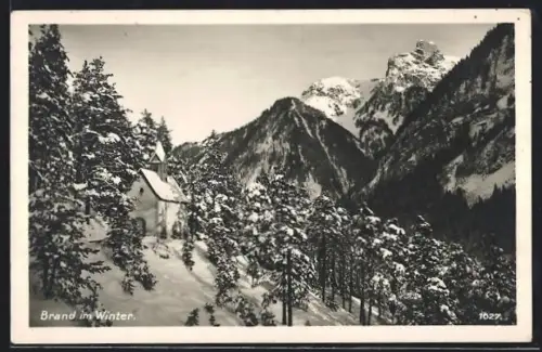 AK Brand, Kapelle im Winter