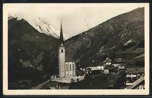 AK Heiligenblut, Kirche mit Grossglockner