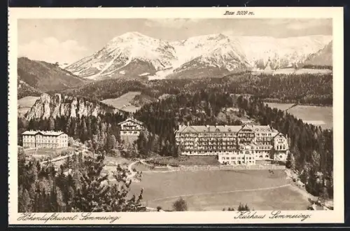 AK Semmering, Kurhaus mit Park, Rax