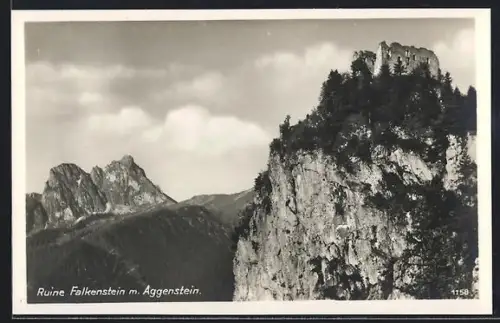 AK Pfronten, Ruine Falkenstein mit Aggenstein