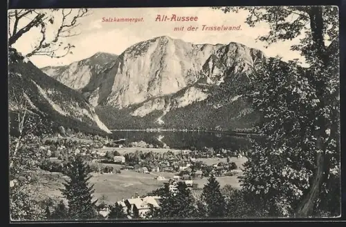 AK Alt-Aussee /Salzkammergut, Panorama mit der Trisselwand