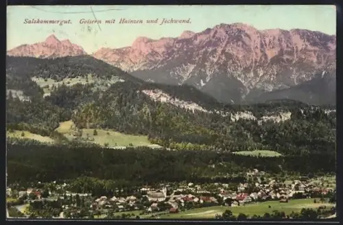 AK Goisern /Salzkammergut, Panorama mit Hainzen und Jochwand