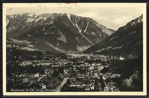 AK Reichenau /N.-Ö., Panorama mit Raxalpe