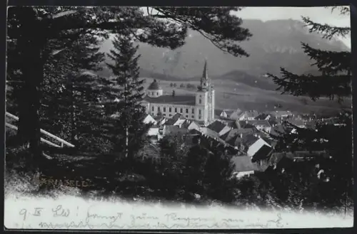 AK Mariazell, Panorama mit Kirche