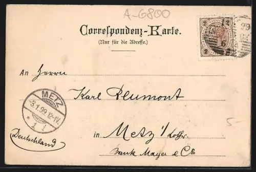 AK Feldkirch, Panorama mit Stadt und Kirche